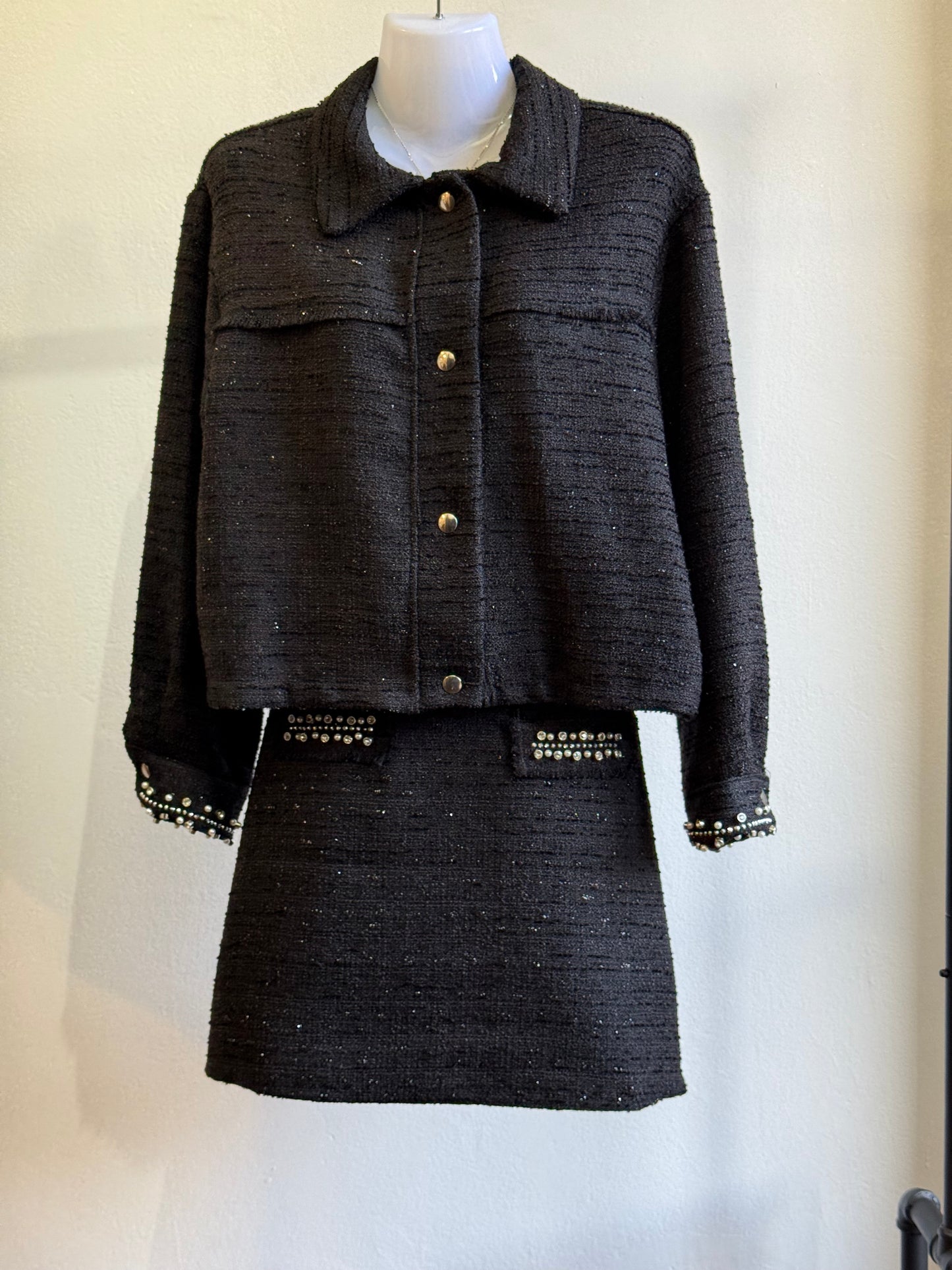 Coordinato chanel perline