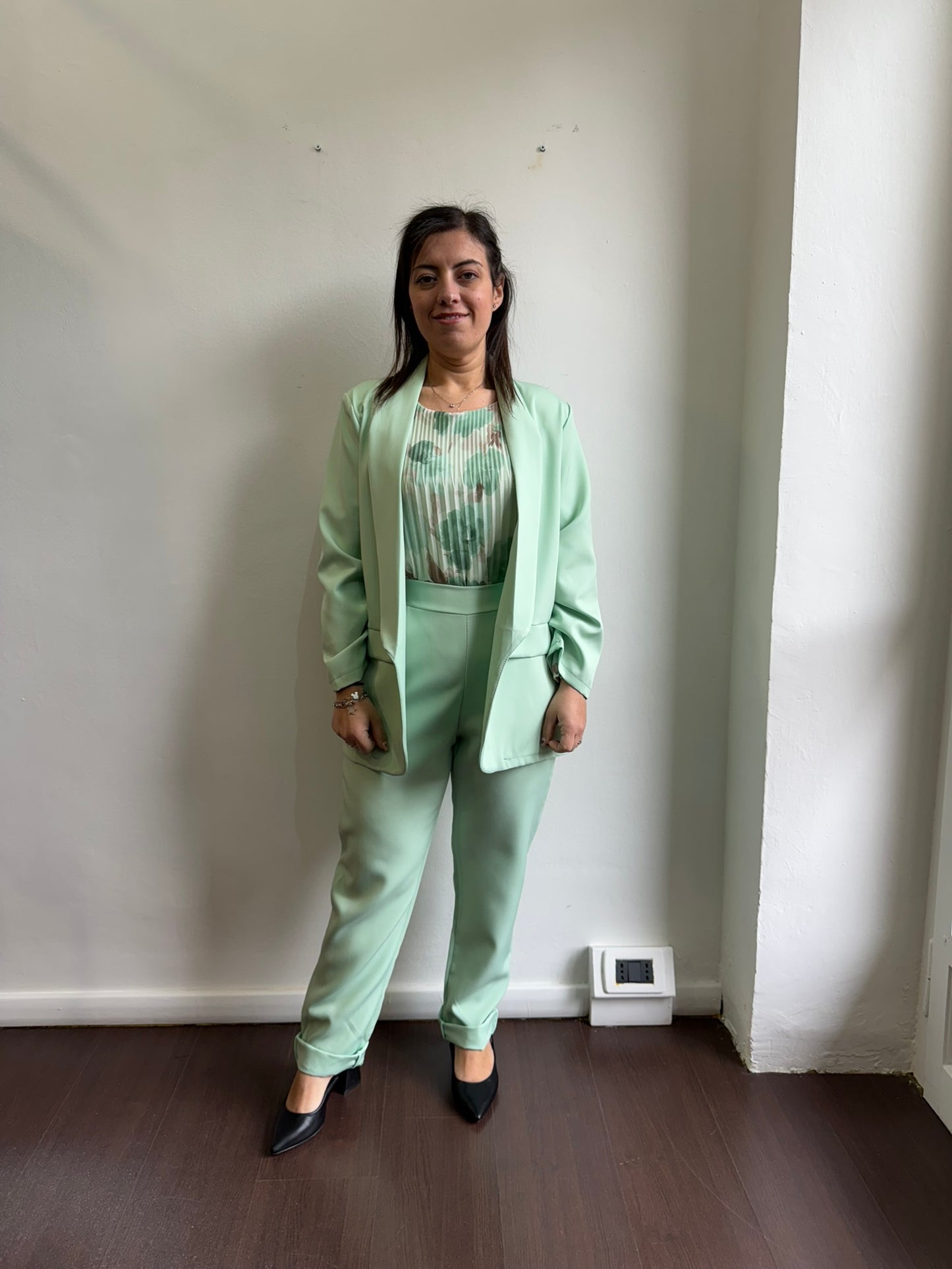 Giacca con manica arricciata